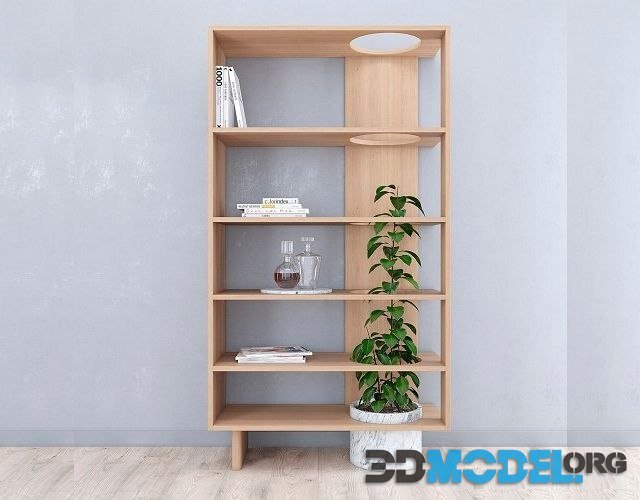 Asteroid cabinet with plant