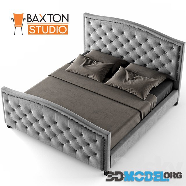 Fawner Queen Upholstered Arched Platform Bed Gray by Baxton Studio