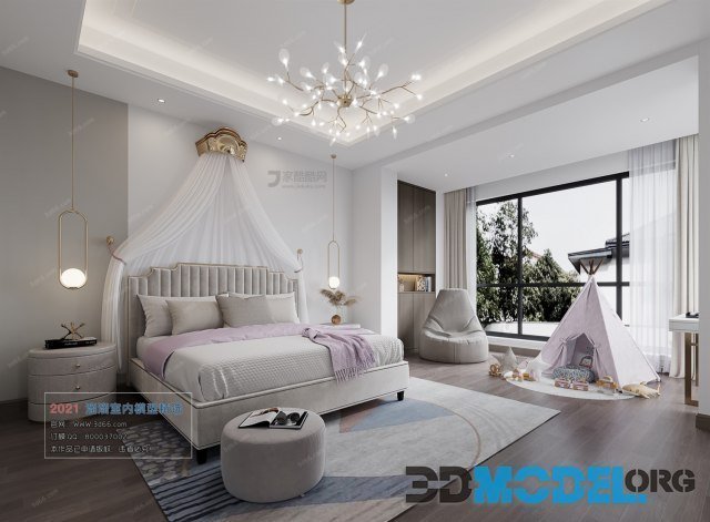 Bedroom A019 Modern style Vray