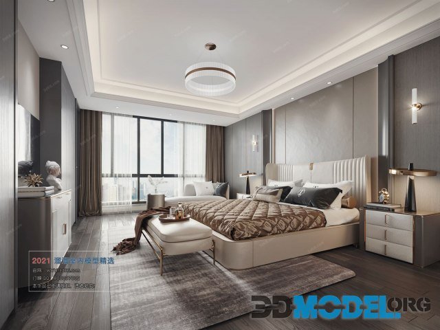 Bedroom Interior A009 Modern style (Corona)