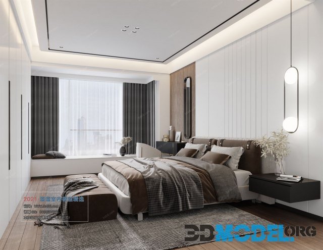 Bedroom Interior A011 Modern style Corona