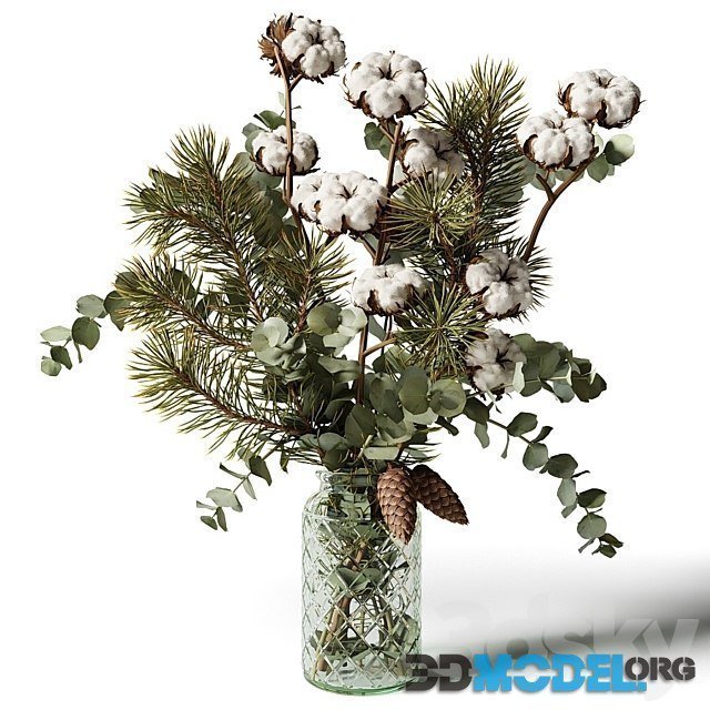 Bouquet of Eucalyptus and cotton