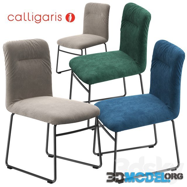 Greta chair with metal base by Calligaris