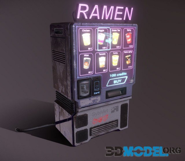 Cyberpunk Ramen Vending Machine PBR