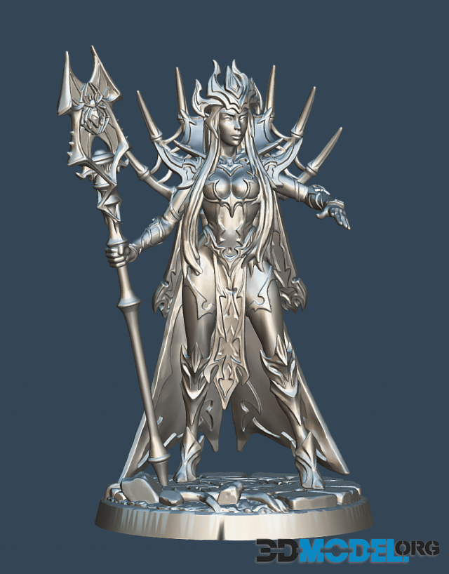 Dark Elf – Talon Champion, Spider Priestess, Guard – Sculptures