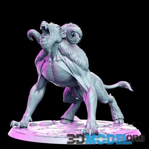 Dire Ram – Beast – Printable Sculpture