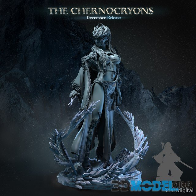Female Cryomancer – Statue