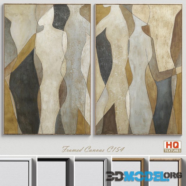 Figure Overlay by Megan Meagher Mural Art (modern style paintings set)