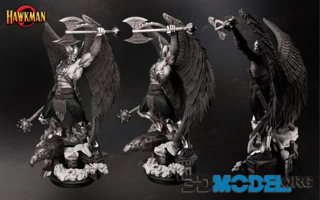 HawkMan Statue – B3DSERK – Printable