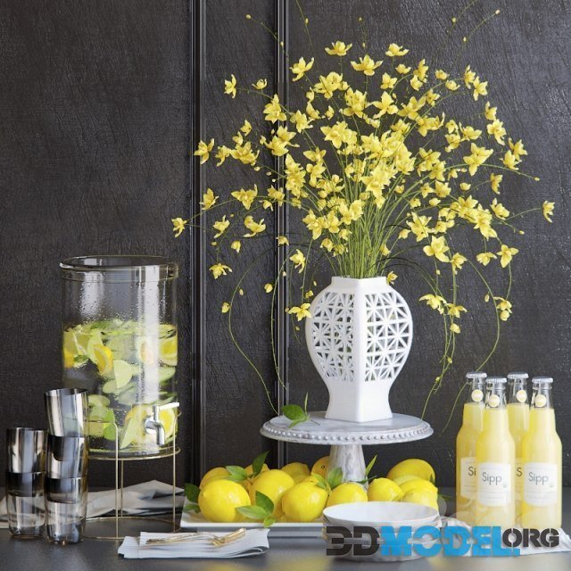 Kitchen Decor Set with lemons