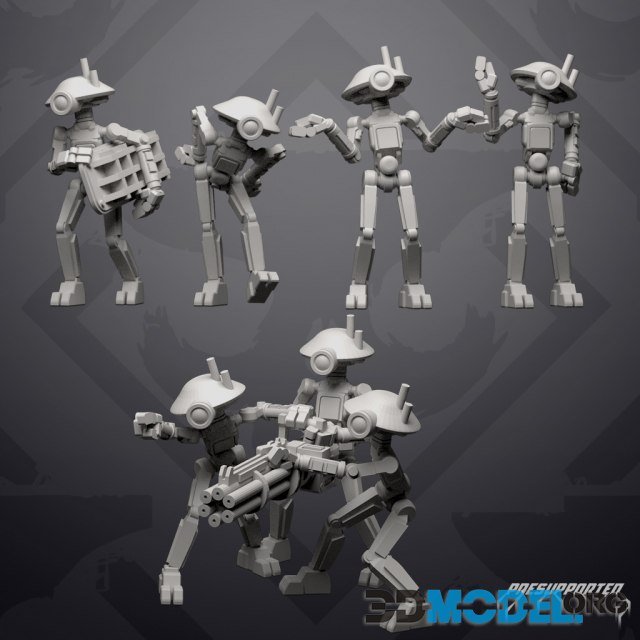 3D Model Skullforge Mechano Drones Printable 