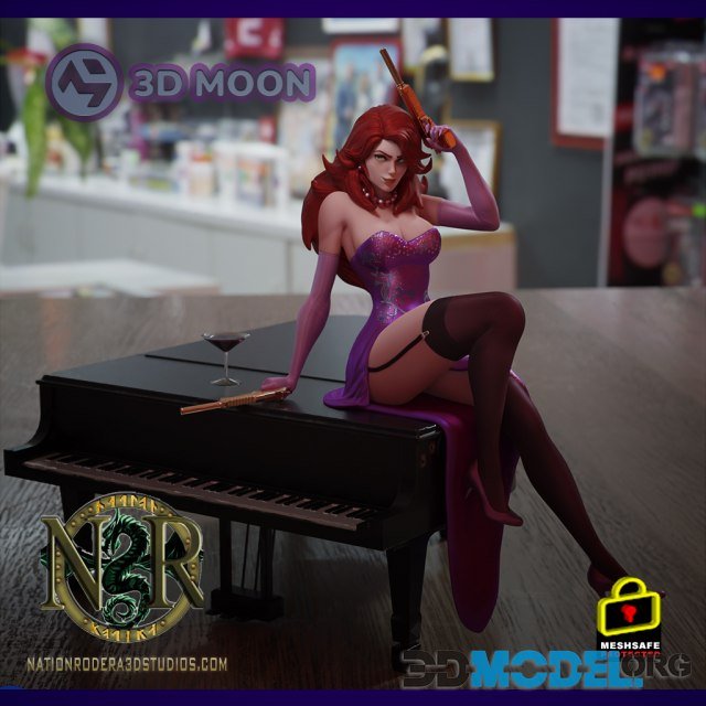 Miss Fortune on piano – Printable