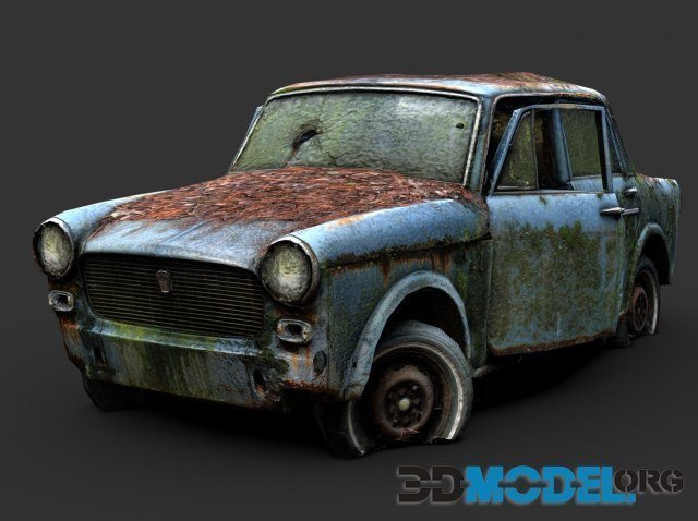 Overgrown Fiat (Gameready From Scan) PBR