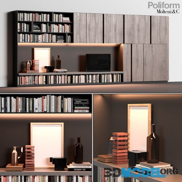 Poliform Molteni&C rack with decor