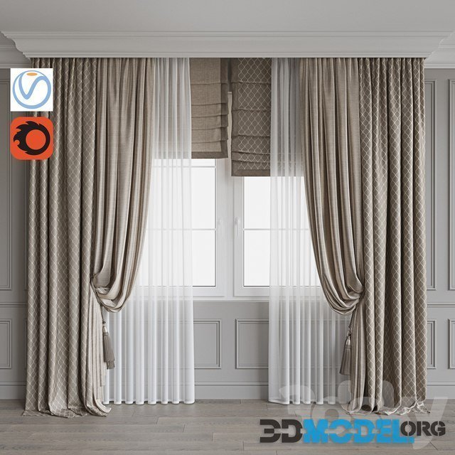 Set of Curtains 82 with tulle