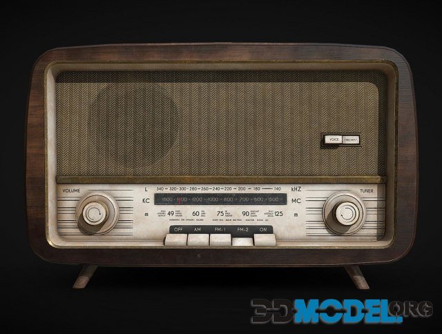 Vintage Style Radio PBR