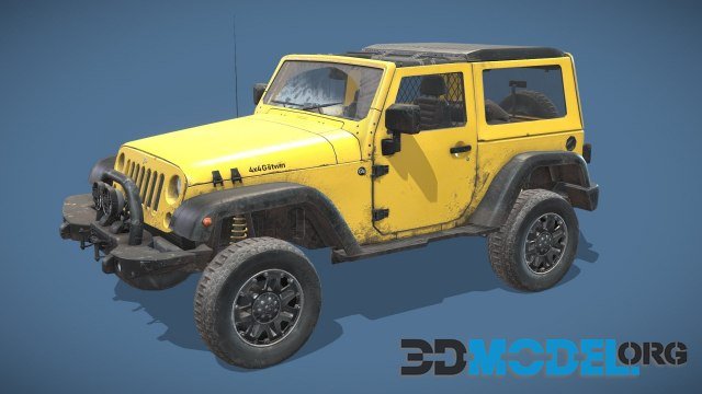 3D Model – Yellow Jeep PBR