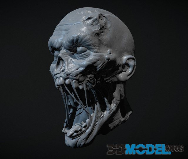 Zombie Head 1 Sculpt