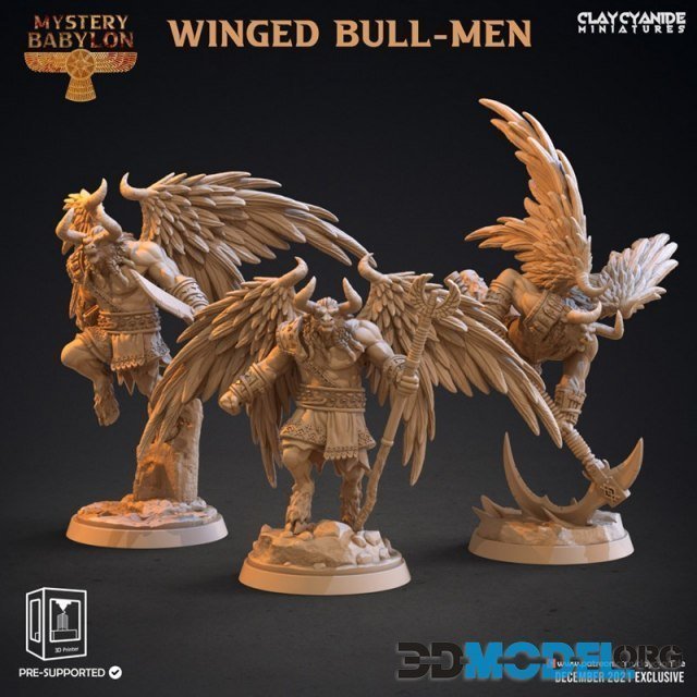 Winged Bull-Men – Printable