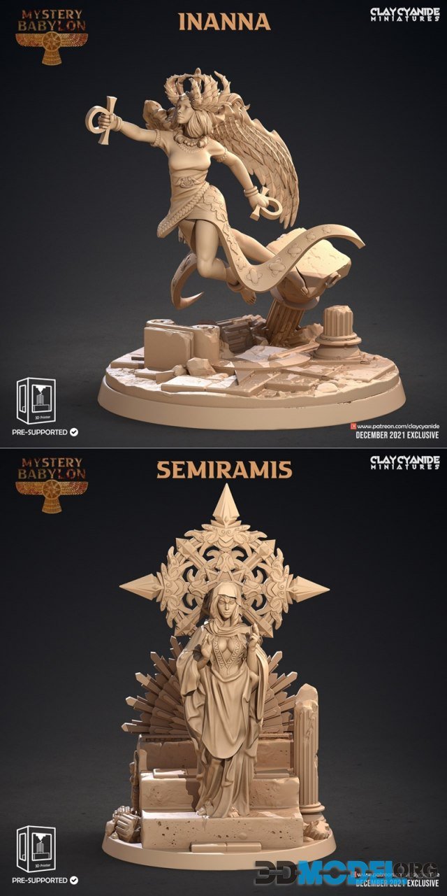 Clay Cyanide Miniatures - Inanna, Semiramis – Printable