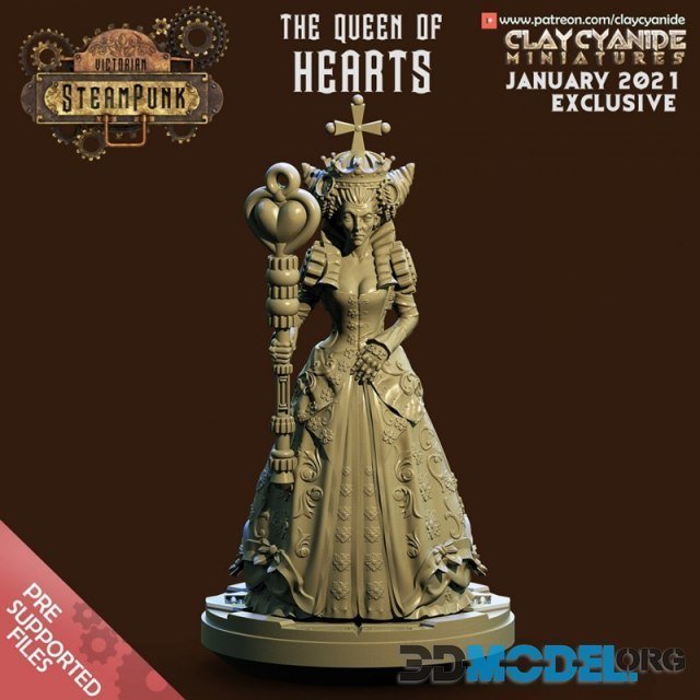 ClayCyanide - Victorian SteamPunk - Queen of Hearts – Printable