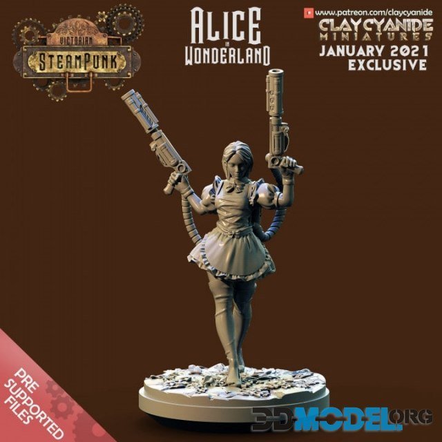 ClayCyanide - Victorian SteamPunk - Alice in Wonderland – Printable