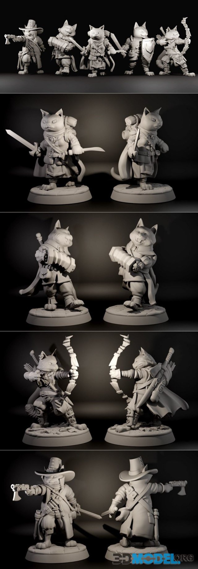 Fantasy Cats RPG Party - The Scruffy Clowder – Printable