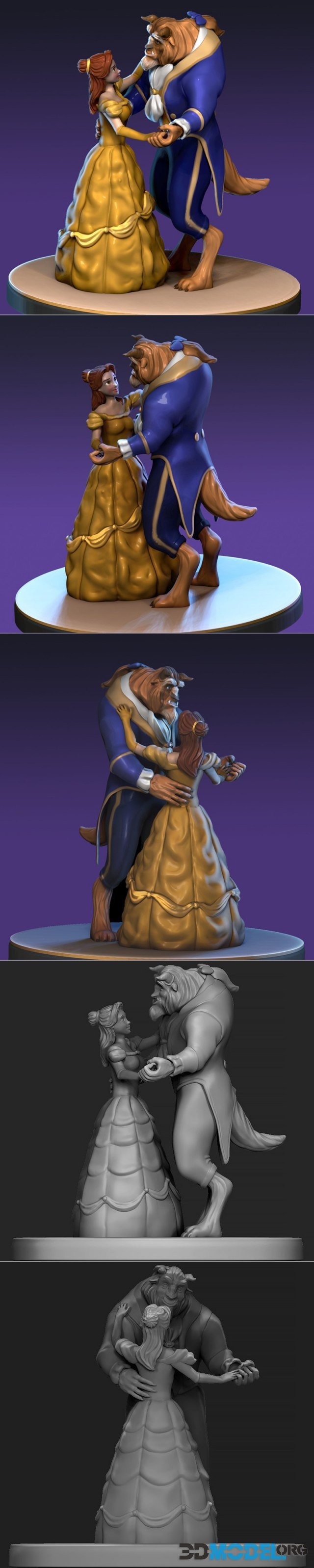 3D Model Belle Beauty And The Beast Printable