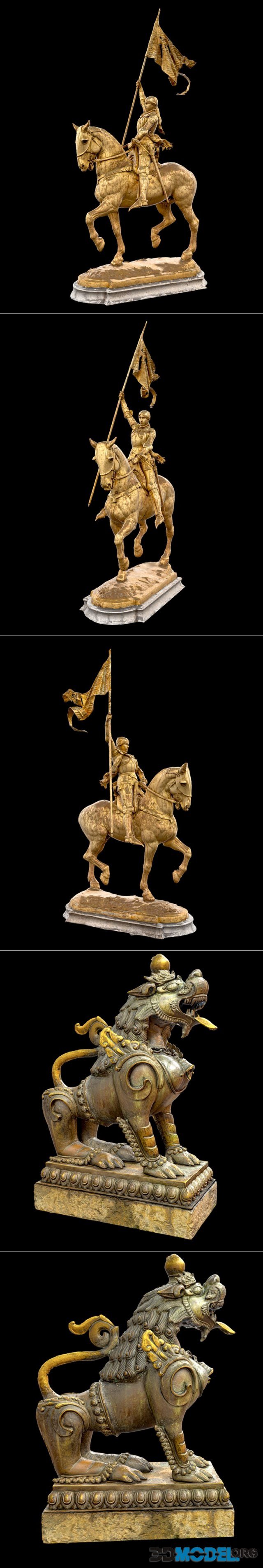 Jeanne D Arc Paris and Brass Lion w3 LOD - Nepal Heritage – Printable