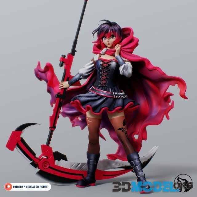 3D Model Ruby Rose Printable Character
