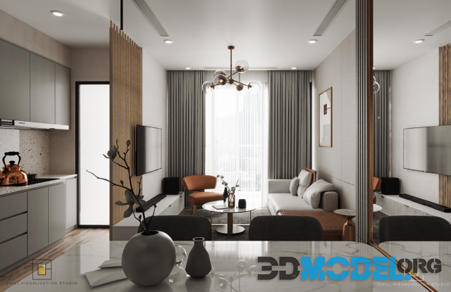 3D Interior Apartment 116 Scene By Nguyen Quoc Kien