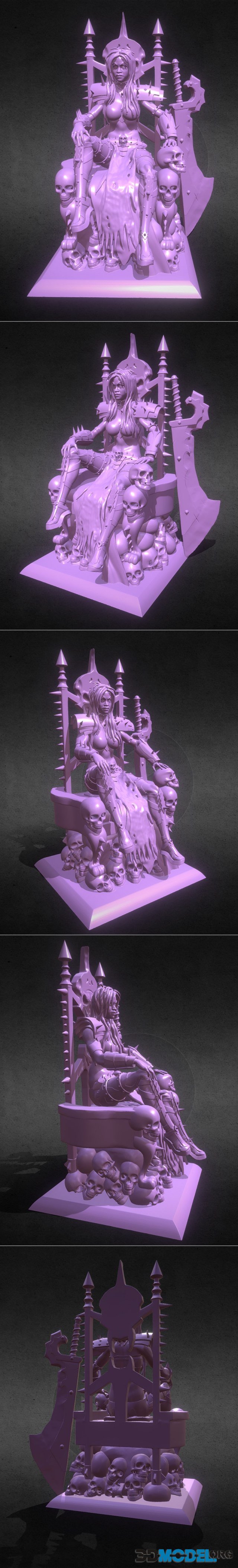 Killer Woman Death God Sculpture – Printable