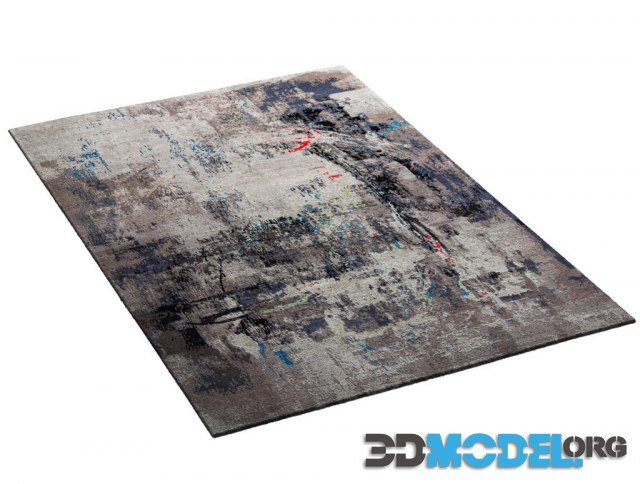 Abstracts 1 Black and Grey Rugs by Thibault Van Renne