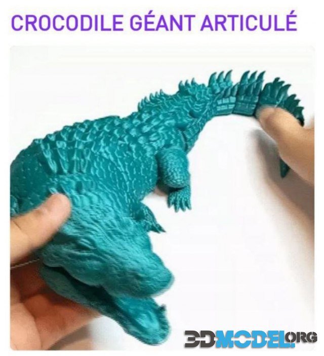 Articulated – Giant Crocodile – Printable