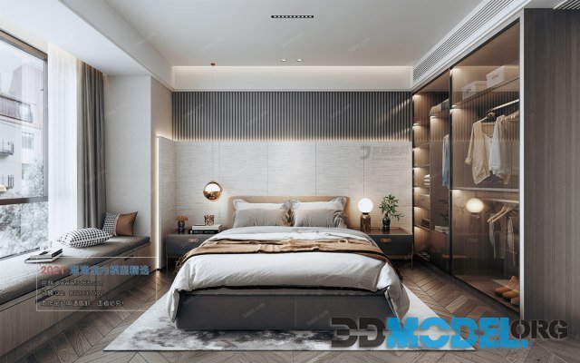 Bedroom A024 Modern style Vray