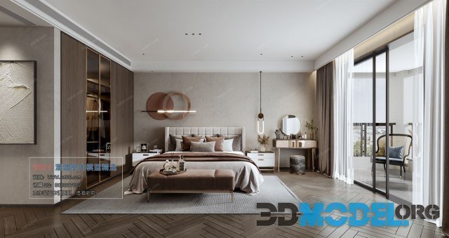 Bedroom Interior A014 Modern style Corona