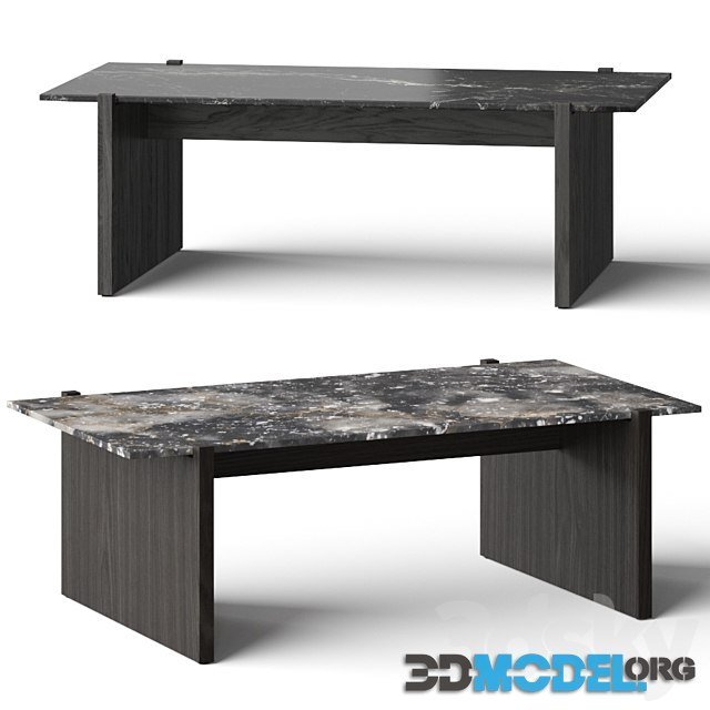 CB2 Russell Black Coffee Table (modern style)