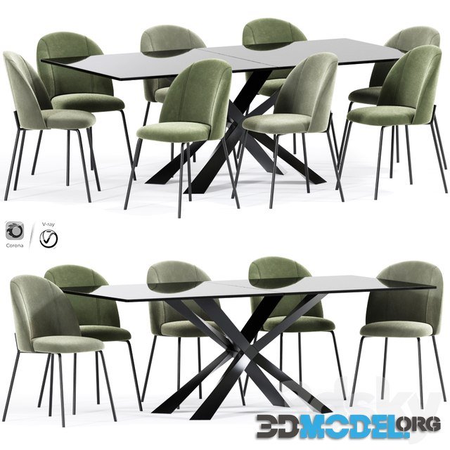 Furniture set Cloyd Dining Table Chair Collection