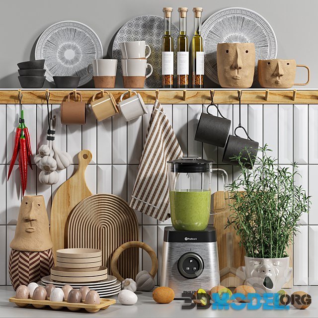 Decorative Kitchen Set 04 with mixer Philips Pro 6