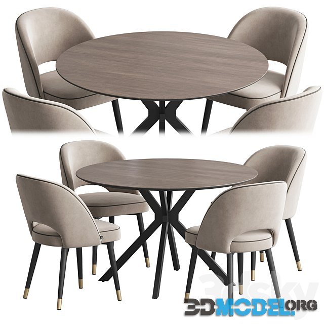 Dining Set Ralf Table Cliff Chair by Eichholtz