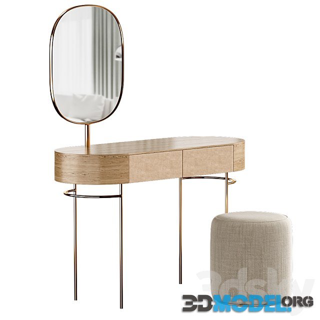 Dressing Table PAD Geneve with pouf