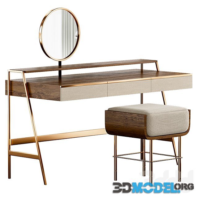 Dressing Table VENERE and pouf By Gallotti & Radice