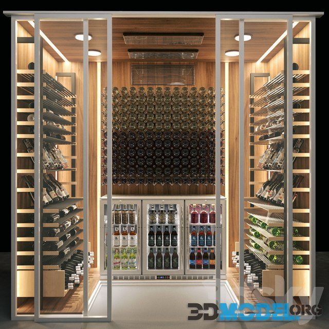 JC Wine Cellar 4 with bottles