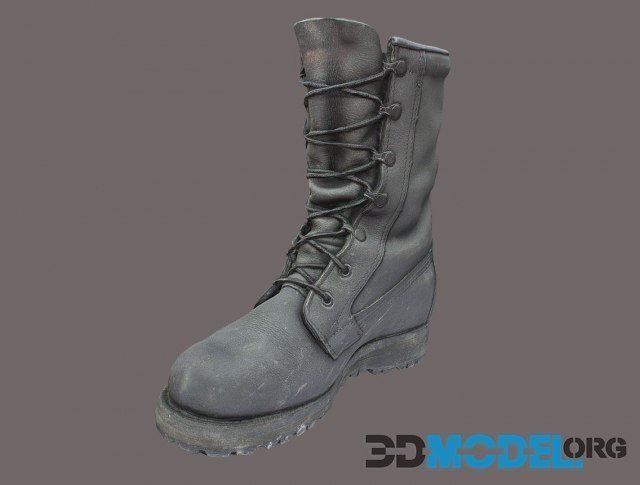 Military boot low poly PBR