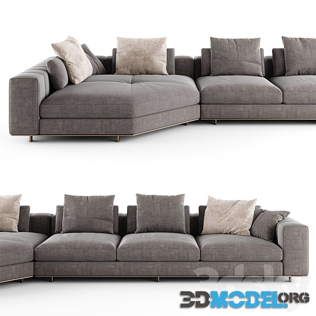 3D Model – FREEMAN DUVET Sofa 02 by Minotti