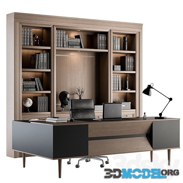 Office Furniture Manager Set 20 with decor