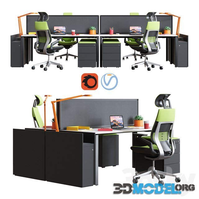 Office Table FrameOne Work Space by Steelcase