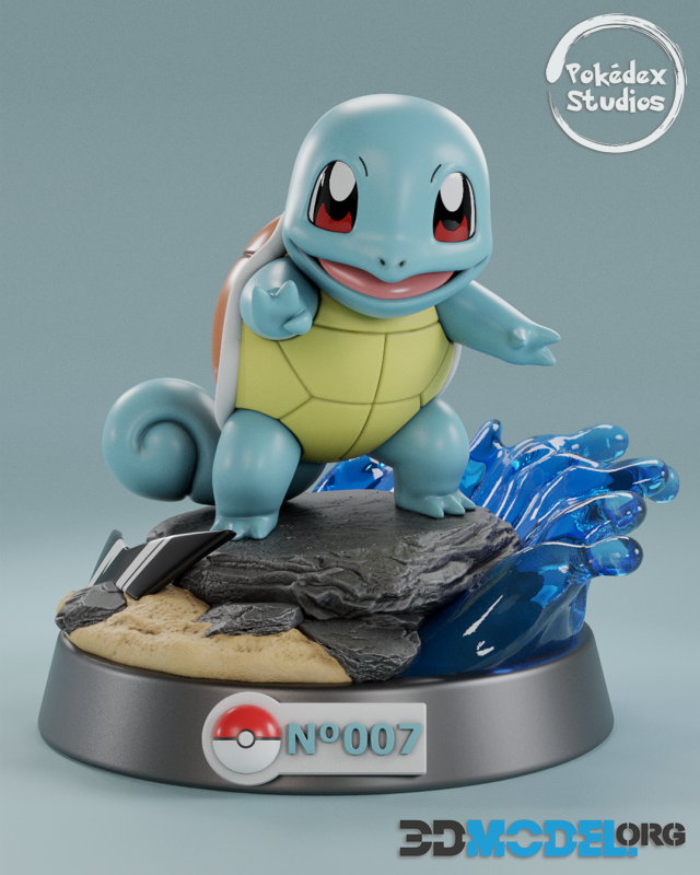 3D Model Pokedex Studios Welcome Pack Bulbasaur Charmander 