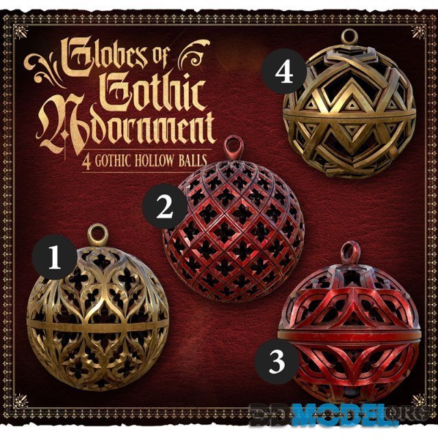 Raging Heroes Xmas - Globes of Gothic Adorment – Printable