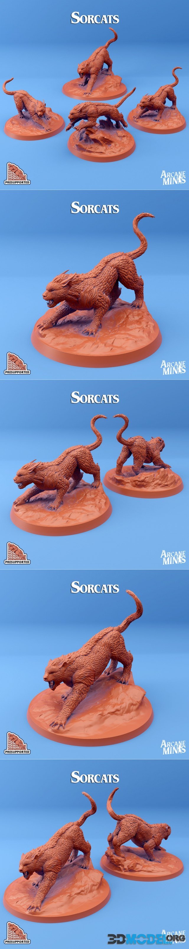Arcane Minis - Sorcats – Printable